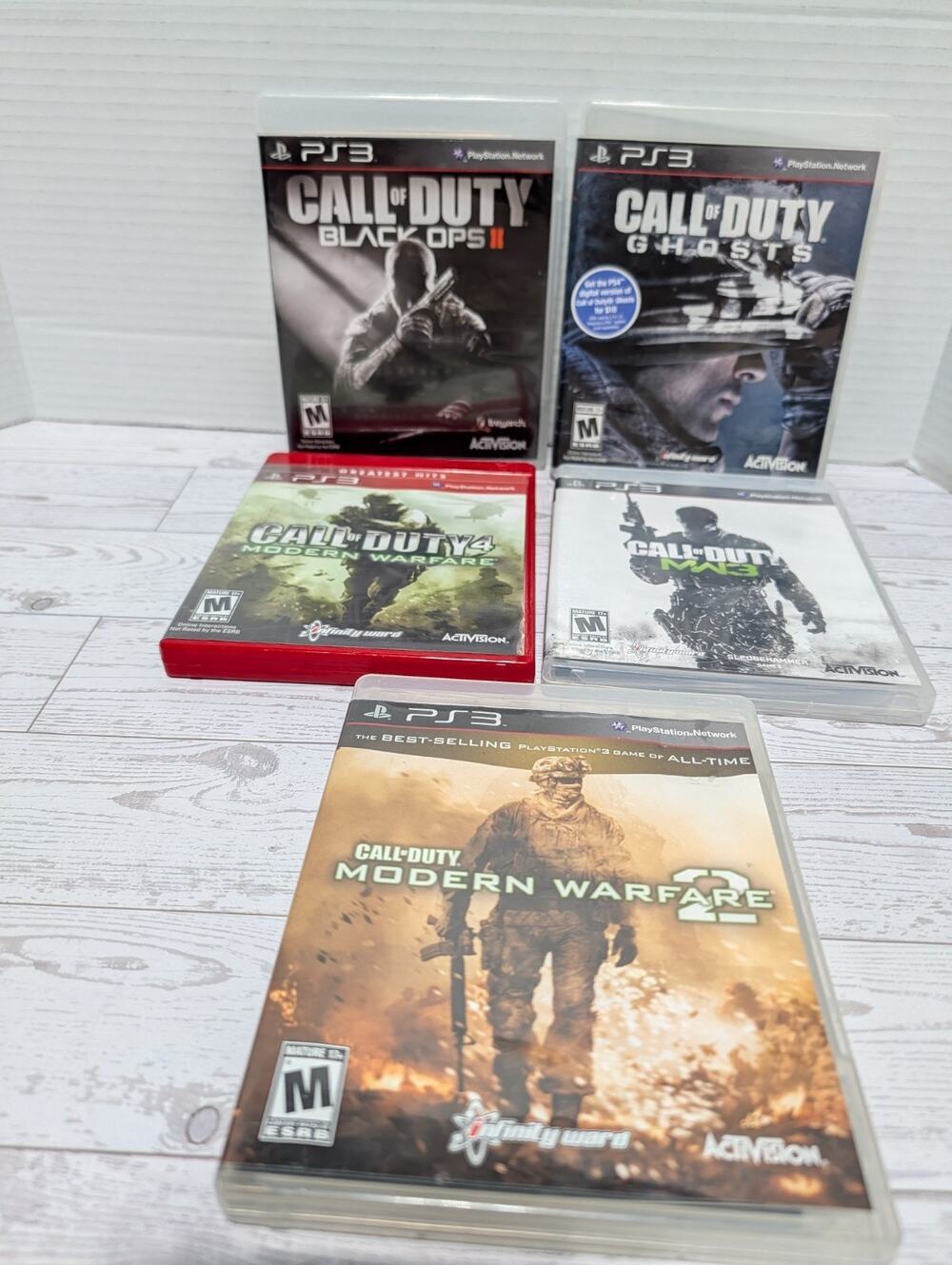 PS3 Call Of Duty Lot of 6 Black Ops Modern Warfare Ghosts Advanced Warfare